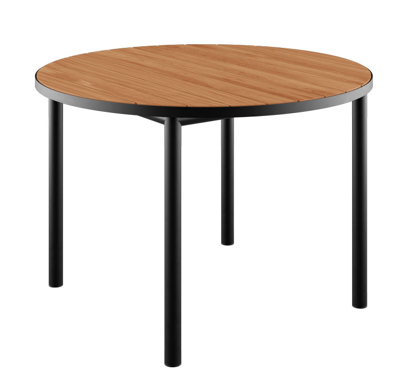 Pyöreä Pyöreä ruokapöytä Kirra 110 cm, Noir