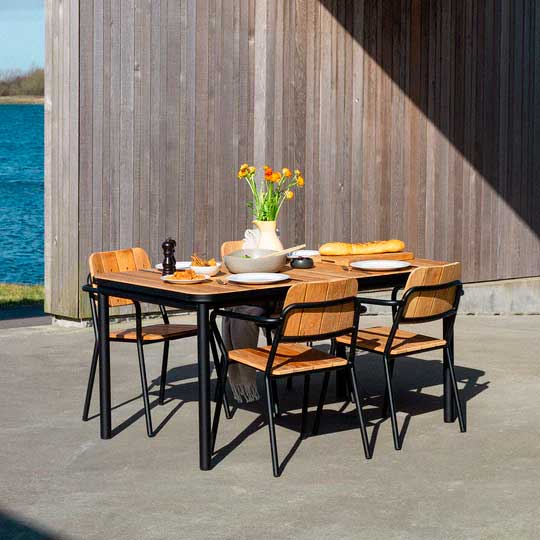 Ruokapöytä Kirra 150 x 90 cm, Noir