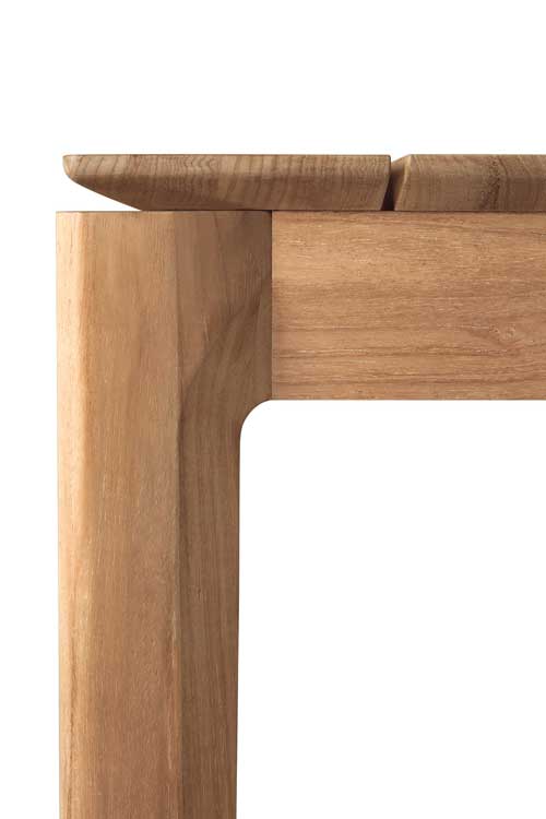 Jatkettava ruokapöytä Bok 100 x 200/300 cm, tiikki