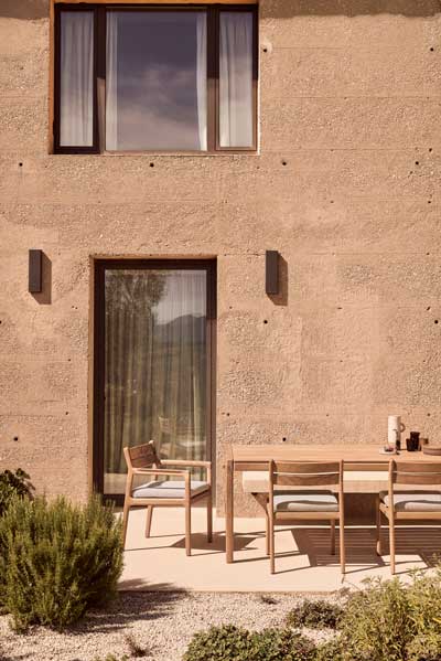 Käsinojatuoli Jack Outdoor, tiikki, pehmusteella