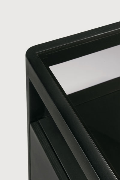 Lipasto Spindle 150 x 56 cm, tammi, musta