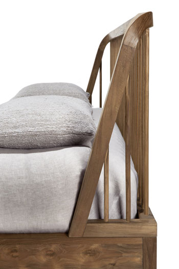 Sänky Spindle 180 cm, teak