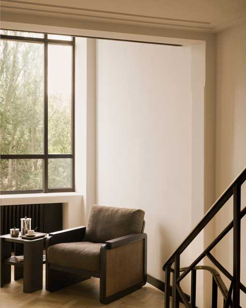 Sivupöytä Panel 45 x 45 cm, tiikki, rottinki