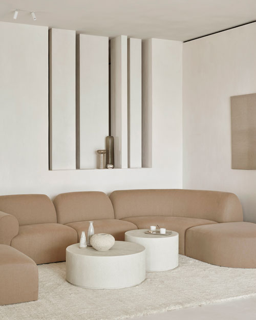 Moduulisohva Bulky, puolipyöreä rahi, Light Sepia