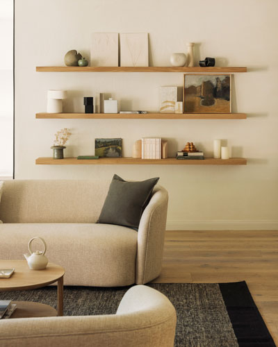 Seinähylly Oak Wall 210 x 22 cm, tammi