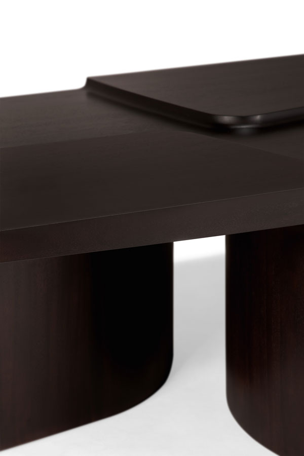 Sohvapöytä Brutalist 143 x 75 cm, mahonki