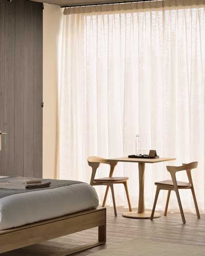 Ruokapöydän tuoli Bok, tammi, nahka Cognac