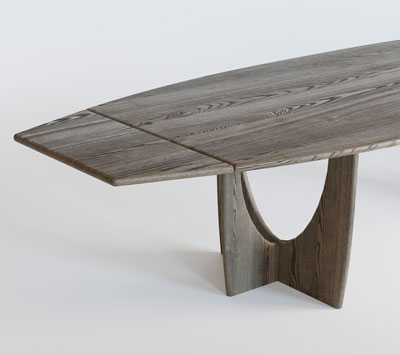 Ruokapöytä Longboat 260 x 120 cm, saarni C11