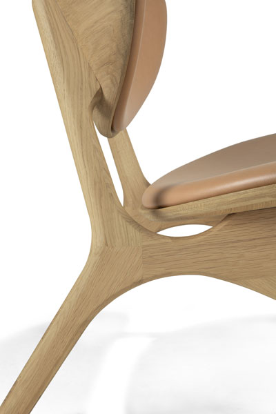 Nojatuoli Eye, tammi, nahka Sienna