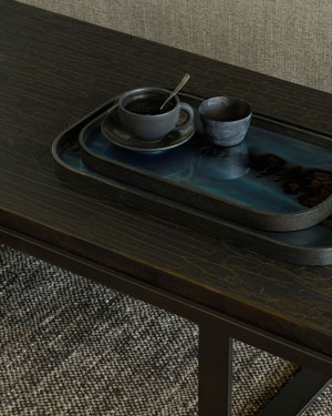 Tarjotin Slate Organic Glass, rectangular L