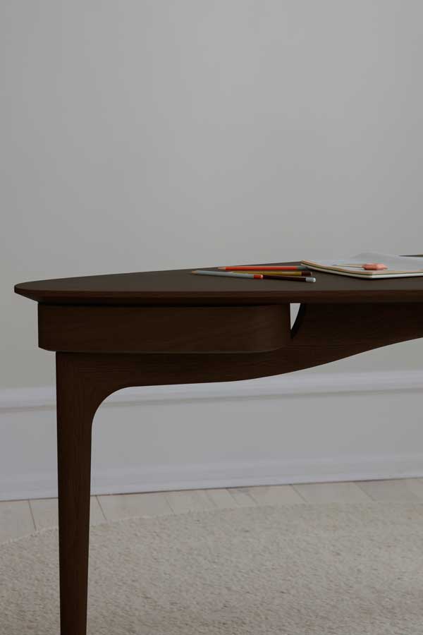 Työpöytä Duende 130 x 67 cm, Dark Oak