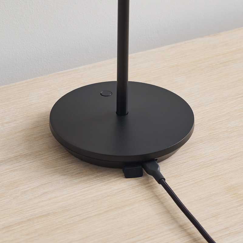 Ladattava pöytävalaisin Nevis, Black, ulkokäyttöön