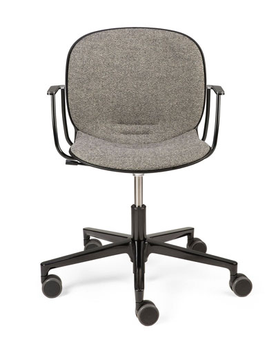 Työtuoli RBM Noor käsinojilla, harmaa