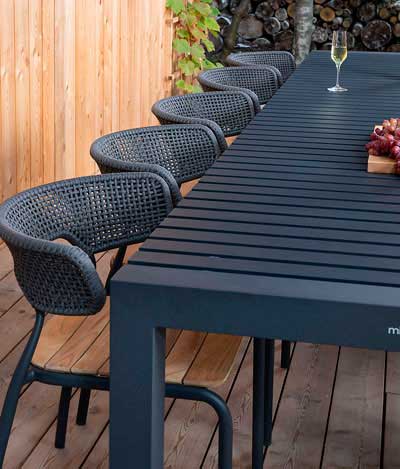 Jatkettava ruokapöytä Mindo 111, 263 x 100 cm, Dark Grey