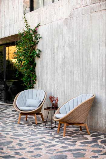 Pehmusteet Peacock-tuoliin, Light Grey