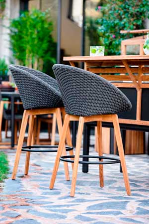 Baarituoli Peacock, Dark Grey