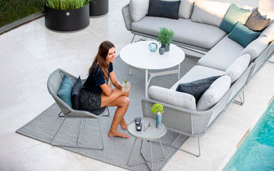 Sohvamoduuli Horizon 2:n istuttava oikea, vaalean harmaa