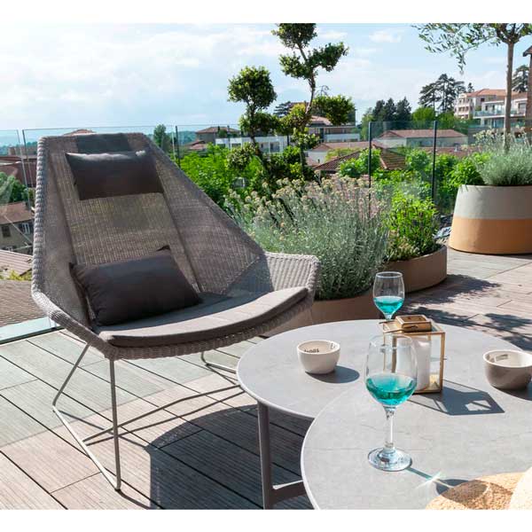 Korkeaselkäinen nojatuoli Breeze, Light Grey