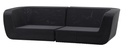 Sohvamoduuli Savannah 2:n istuttava vasen, Black