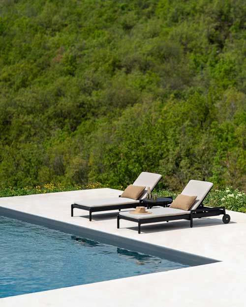 Aurinkovuode Jack Outdoor, tiikki, musta