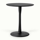 [ETHNI-50011---/A282] Pyöreä ruokapöytä Torsion 70 cm, tammi, musta