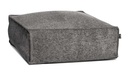 [ROOLF-081-0001-96-ANTRACITE] Silky Square Pouf -rahi, Anthracite