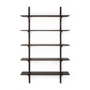 [ETHNI-29789] Seinähylly PI, viisi hyllytasoa 100 x 196 cm, mahonki