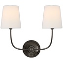 [VCC-TOB 2008BZ-L-EU] Seinävalaisin Vendome Double Sconce, Bronze