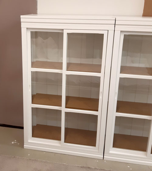 Villinki vitriini, valkoinen-tammi