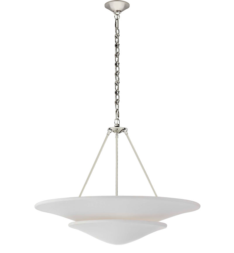 Kattovalaisin Mollino Large Tiered Chandelier, Nickel