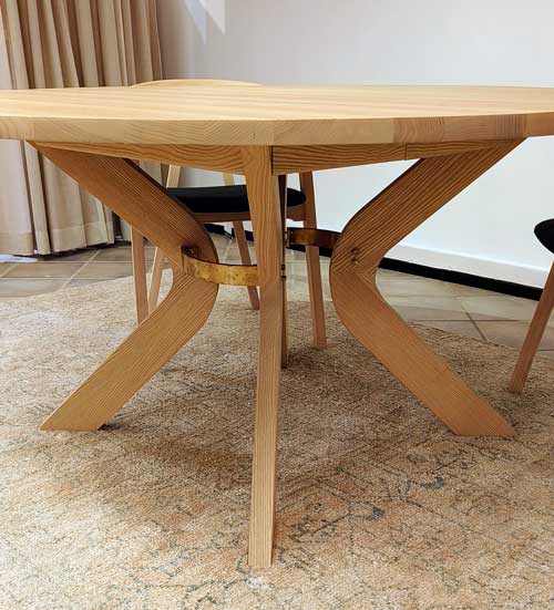 Pyöreä ruokapöytä Sydney 140 cm, saarni C16