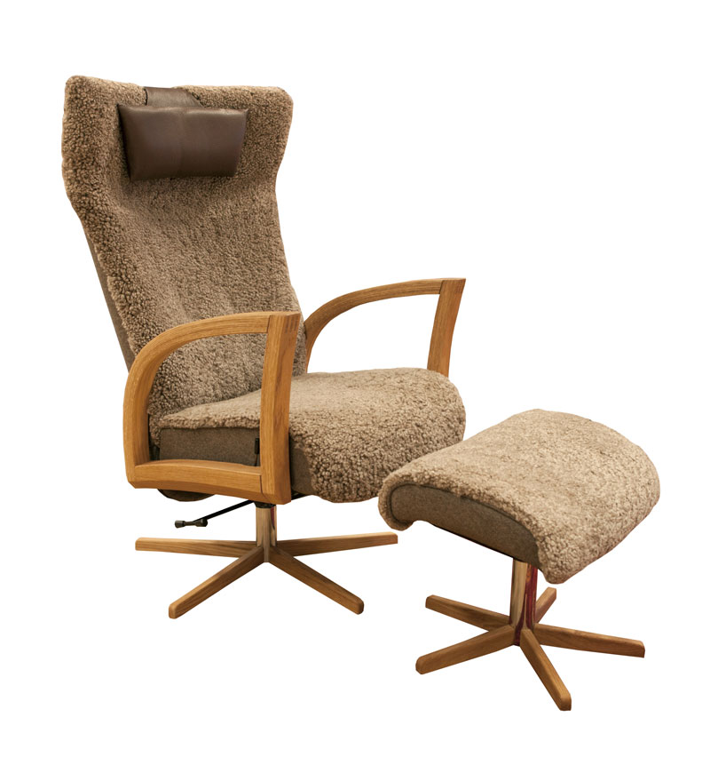 Mekanismituoli pyörivä Focus ja rahi, lampaankarva, Nougat