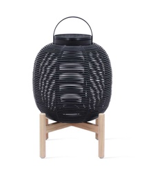 [VINCE-GI102W002S010] Aurinkokennolyhty Tika 59 cm, tiikkijalka, musta