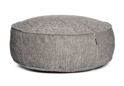 [ROOLF-081-0003-96-GREY] Silky Round Pouf -rahi, Grey