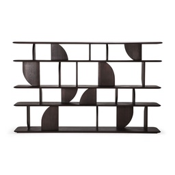 [ETHNI-10496] Hylly Geometric, teak dark brown, 210 x 130 cm