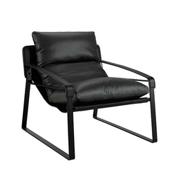 [ARTW-0401-09] Lepotuoli Hillsdale, nahkaverhoilu, musta