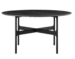 [WENDE-WDT-NCO-BLACK-16] Pyöreä ruokapöytä Floema 140 cm, musta marmori
