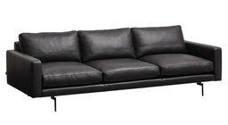 [WENDE-069/1-25-FAITH-BLACK-PG10] Sohva Edge V1, 3:n istuttava, nahkaverhoilu, Faith Black