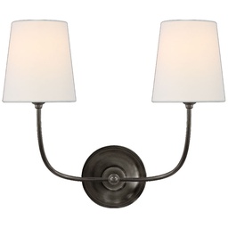 [VCC-TOB 2008BZ-L-EU] Seinävalaisin Vendome Double Sconce, Bronze