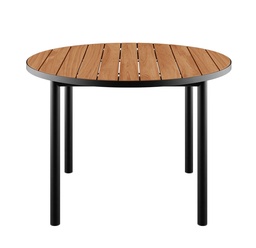 [SACKit-8603227] Pyöreä Pyöreä ruokapöytä Kirra 110 cm, Noir