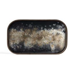 [ETHNI-20549] Tarjotin Black Organic Glass, rectangular XL