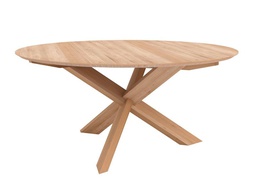 [ETHNI-50164---/A285] Pyöreä ruokapöytä Circle 163 cm, tammi
