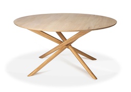 [ETHNI-50545---/A1260] Pyöreä ruokapöytä Mikado 150 cm, tammi