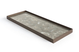 [ETHNI-20385-/F3491] Tarjotin Fossil Organic Glass L