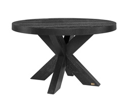 [ARTW-06-85619-/A1973] Pyöreä ruokapöytä Hunter 130 cm, Black