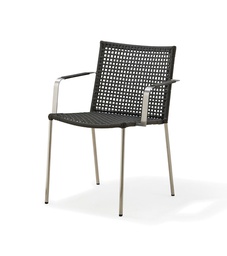 [CANE-5408-RSTG---/B156] Käsinojatuoli Straw, Anthracite