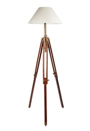 [OVE-11-LAM-7141--/H163] Tripodi lattiavalaisimen jalka, Brown & Brass
