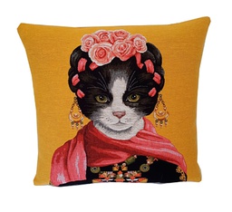 [YHDES-104-03061/M1334] Tyynynpäällinen Cat Frida Kahlo A, 48 x 48 cm