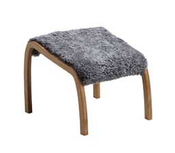 [BA-TORP-FS-OAKWAR-VILLA-/B1797] Rahi Torparen 47 x 45 cm, tammi, lampaannahka, Grey